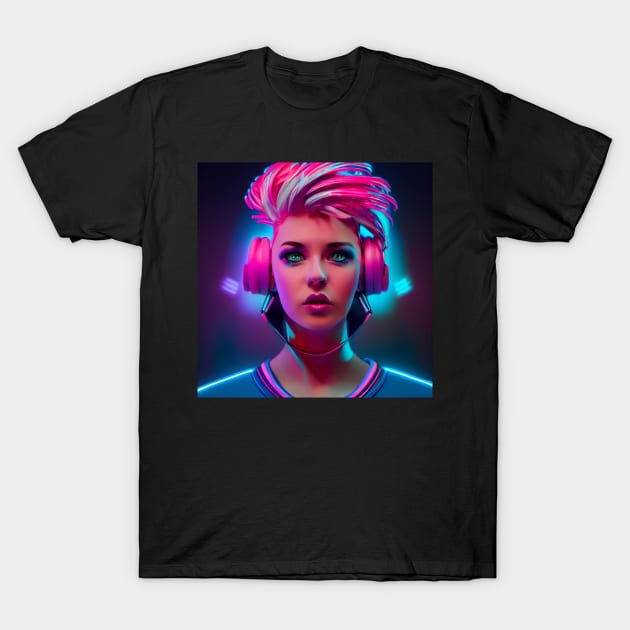 Synthwave Girl 2 T-Shirt by Dreamgaze